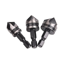Sointeresting 3 Parça 1/4 İnç Altıgen 12/16/19mm Havşa Delme Seti Ahşap Metal Hızlı Değiştirme Ucu