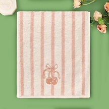Soft Bemba El Havlusu - Ekru / Pembe - 30x50 Cm Çok Renkli