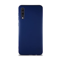 Galaxy A50 İle Uyumlu Kılıf Soft Premier Renkli Silikon Kapak - Lacivert 50 x 22