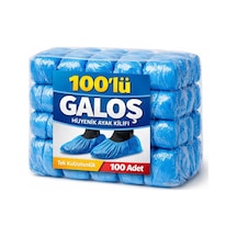 Tek Kullanımlık Kalın Pratik Galoş - Mavi - 100 Adetlik 5 Paket