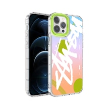 Apple Uyumlu iPhone 14 Pro Max Kamera Korumalı Renkli Desenli Sert Silikon Zore Korn Kapak