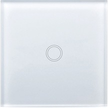 Pazly 86mm 1 Gang Cam Panel Akıllı Ev Işığı Dokunmatik Anahtar, Rf433 Uzaktan Kumanda, Ac 110v-240v Beyaz