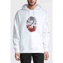 Stranger Things Looking For The Upside Baskılı Beyaz Erkek Sweat (531045717)