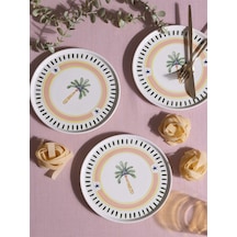 The Mia Itl0004 Italian Summer Pasta Tabağı 6lı Set 19 Cm Ekru