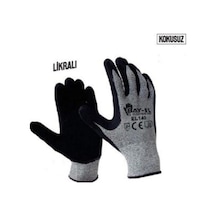 El140-1 Bay-el Likralı Montaj Eldiven 10" 1/2 Siyah Gri 12 Çift