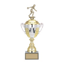 Odak Kupa - Figürlü Kupalar - Bowling Kadın Figürlü Kupalar Fg-087 C - 43 Cm Altın - Beyaz