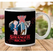 1-2097 Strange Rick R And M Stranger Things İki Tarafı Baskılı Kupa Bardak Çok Renkli