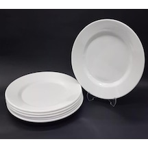 12 Adet Beyaz Melamin Tatlı,pasta Servis Tabağı 21cm Sığ Tabak Diğer