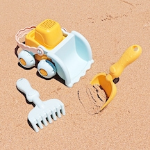 Bba Plaj Oyuncağı Bebek Plaj Kazma Kum Kazma Aracı Macaron Forklift 3 Parçalı Set, Saklama Çantasıyla Birlikte Gelir