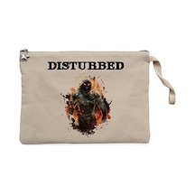 Disturbed Monster Krem Clutch Astarlı Cüzdan / El Çantası Krem