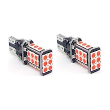 Zembil T15 Led W16W Tip Dipsiz 24 Ledli Ampul Kirmizi