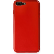 Newface Apple, Uyumlu iPhone 7 Plus Kılıf Coco Deri Silikon Kapak - Kırmızı
