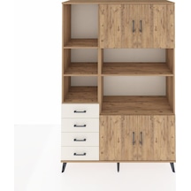 Hyperion Dolap 8 Raflı 4 Çekmeceli 4 Kapaklı 132x44x195 Çam-ç... Çam
