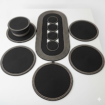 Amerikan Servis Takımı Jut Ip Hasır Ip Siyah