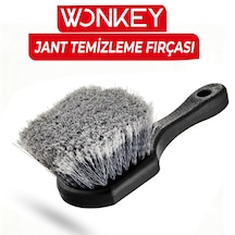 Wonkey - Jant Ve Davlumbaz Temizleme Fırçası, Yumuşak Kıllı Çizmez Oto Jant Fırçası, Lastik Ve Tekerlek Yuvası İçin Araç Lastiği Yıkama Fırçası