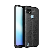 Realme C25 Uyumlu Kılıf Auto Focus Kapak - Siyah
