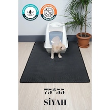 Kedi Tuvalet Önü Paspası Kedi Kumu Paspası Kedi Matıdır. Siyah