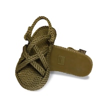 Nomadic Republic Bodrum Kauçuk Tabanlı Kadın Halat Sandalet BOD.0011.K.T-R0641 Haki