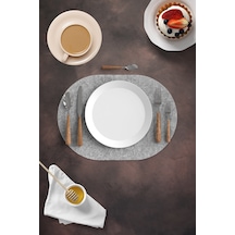 Gri Keçe Amerikan Servisi, Desen Kesim Supla 12'li Servis Takımı -0475 Gri