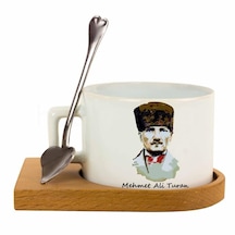 İsmeÖzel Kemal Atatürk Temalı Ahşap Tepsili Çay Fincanı​