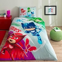 Pj Masks Super Team Standart Pamuk Nevresim Takımı, Çok Renkli, Tek Kişilik 0