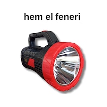 Ultra Güçlü 3000 Metre Mesafeli 8 Saat Çalışma Süreli5w El Feneri Gk-6608 Kırmızı