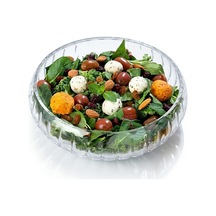 Lexroo El Yapımı Büyük Boy Cam Salata Kasesi -%100 Üfleme Cam Sanatı Dekoratif Çerezlik Ve - 24 Cm Çok Renkli