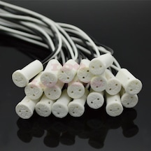 5 Adet Seramik G4 Ampül ve Halojen Ampül Duyu (50 Cm Kablolu)