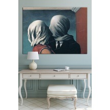 Rene Magritte The Lovers Aşıklar Sanatsal Kanvas TAblo (8 Farklı Ölçü) 90 x 60