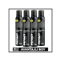 Privacy Addiction Man Deodorant 4x200 Ml