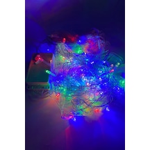 96 Ledli 16 Saçaklı Eklenebilir Kelebek Fonksiyonlu RGB Dekoratif Led Yılbaşı Süsü 4.5 M