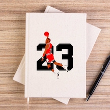 Michael Jordn Smac Çizgisiz Kanvas Defter Krem