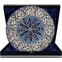 E38 El İşçiliği Çini Tabak 25 Cm - 6292