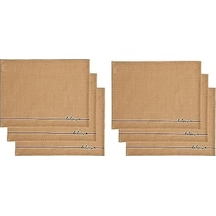 6'lı Believe Jüt Amerikan Servis Seti 45 X 35 Cm Acı Kahverengi