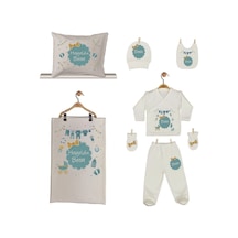 Pia Baby Gl 1905-06 İsme Özel Yastık Battaniye Zıbın Set Mavi