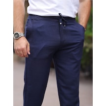 Keten Jogger Pantolon Koyu Mavi Keten Jogger Pantolon Koyu Mavi