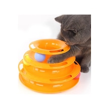 Tower Of Tracks Toplu Yuvarlak Kedi Oyuncağı Kedi Eğlencesi Pembe Turuncu