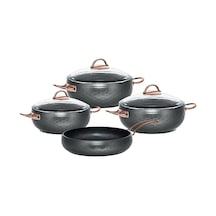 Espela 7 Parça Granit Tencere Seti Antrasit 3544