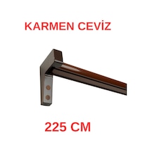 Karmen Ahşap Başlıklı İki Kanallı Dekoratif Ray Ceviz 225 Cm Ceviz
