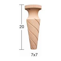 Gürgen Çizgili Ayak 20Cm Doğal Ağaç Ft-02