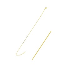 Söğütlü Silver Gümüş Altın Yaldızlı Yılan Zincir Halhal