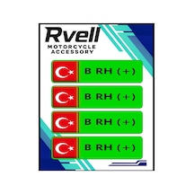 Rvell Yeşil Kan Grubu Damla Sticker 4lü B+ 1.Resim