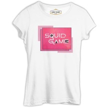 Squid Game - Logo Beyaz Bayan Tshirt