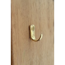 Dekoratif Tekli Askı 4 Adet ve Vidaları Sarı Aksesuar Tasarım Hobi Ahşap Proje Ürünleri