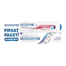 2 Adet Sensodyne Sağlıklı Beyazlık Diş Macunu 75 Ml + Diş Fırçası