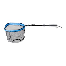 Lnd-26 40x30cm Kauçuk Tor 60cm Sap Katlanır Lrf Balıkçı Kepçesi