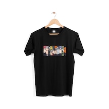 Unisex Siyah Naruto Baskılı Tişört Siyah