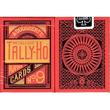 Uspcc Tally-ho Metalluxe Red Kirmizi Oyun Kağıdı Kartı İskambil Kartları Destesi