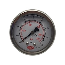 Manometre Gliserinli Arka Çıkışlı Q52 - 0 - 16 Bar 1/4