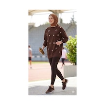 Butik Boncuk İşlemeli Rahat Spor Sweattshirt Tunik Kahve Boncuk İşlemeli Rahat Spor Sweattshirt Tunik Kahve Boncuk İşlemeli Rahat Spor Sweattshirt Tunik